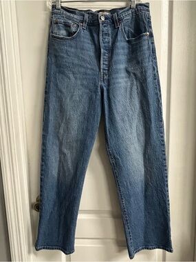 Levi’s Ribcage High Waist Women's Ankle-Length Blue Denim Jeans